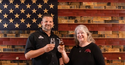 Jeptha Creed Honors Veterans by Building a Giant American Flag—Made Entirely from Bourbon Barrels