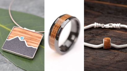 Wear Your Whiskey With These Jewelry Pieces Made From Bourbon Barrels